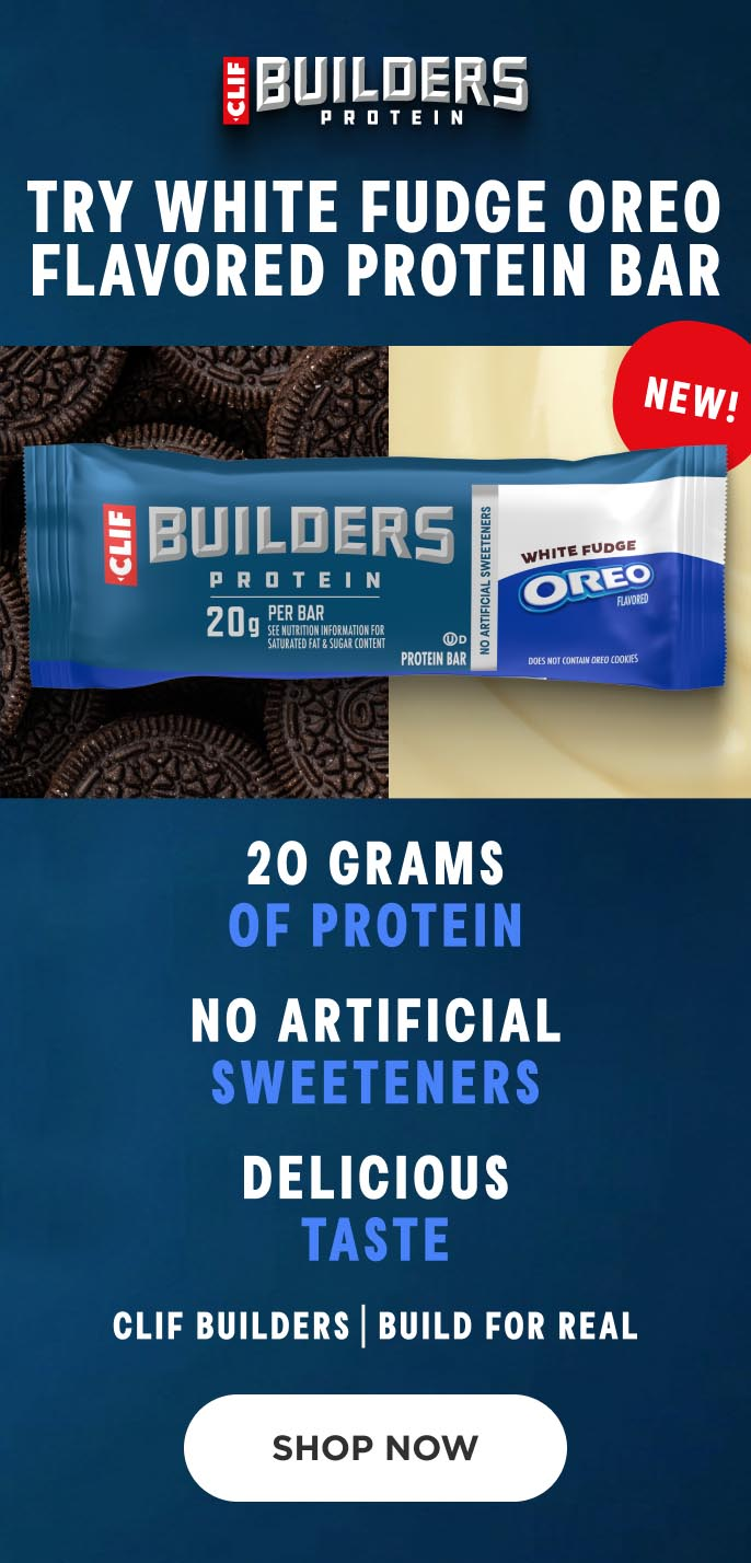 CLIF BUILDERS White Fudge OREO